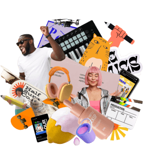 Collage made with items from Envato Elements
